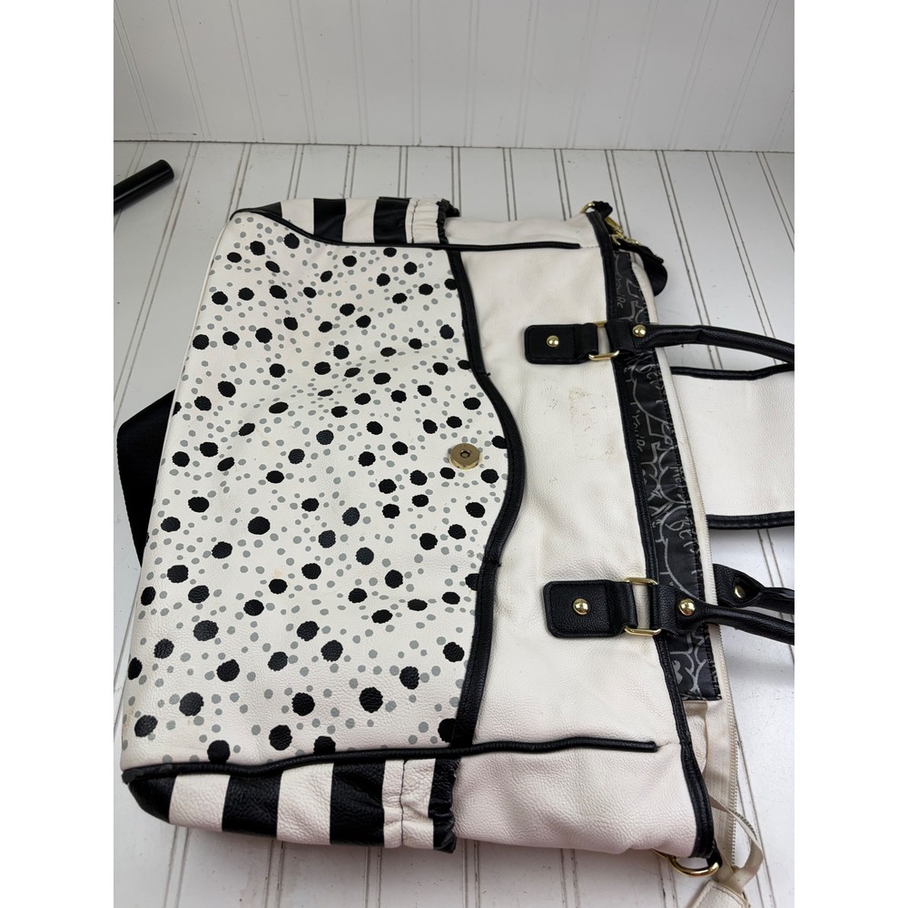 Betsey Johnson Vintage Y2K White Polka Dot Bow Diaper Bag Crossbody Purse - Picture 13 of 14